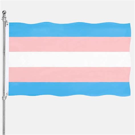 3x5 foot transgender flag vivid color and fade proof pink blue rainbow lgbt pride month