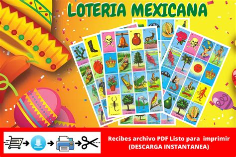 mexican loteria game cards for download and print to play at etsy
