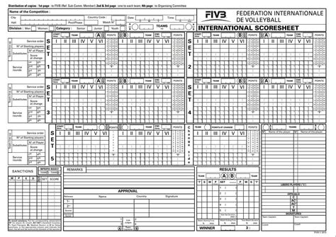 Volleyball Score Sheets How To Fill Them Out Download