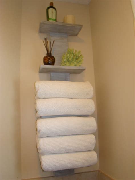 Are you also struggling with space shortage in your small bathroom? Bathroom. Wall Mounted Wooden Bathroom Towel Storage ...