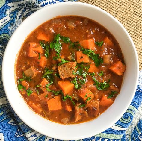 It's made with potatoes and the most delicious gravy. Dutch Oven Pork Tenderloin And Sweet Potato Stew * Zesty ...