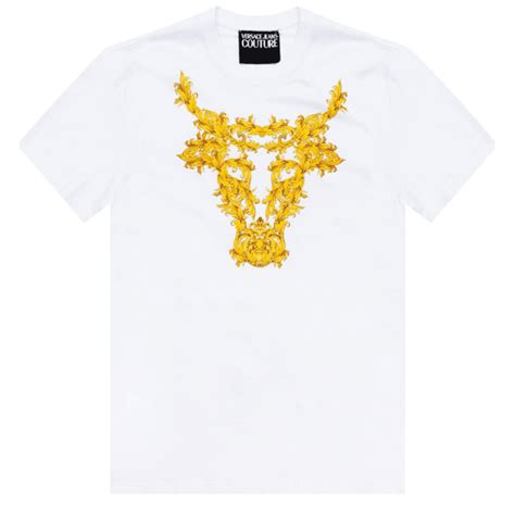 Versace Jeans Couture Jeans Couture Printed Logo Whitegold T Shirt