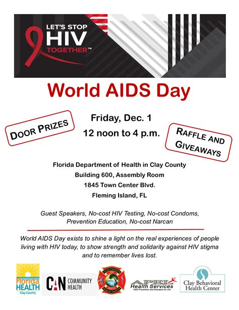 world aids day florida department of health in clay