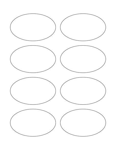 Oval Label Template