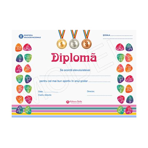 Diploma Scolara Model 2 Sport Si Miscare Diploma 2019 10 120 Ron