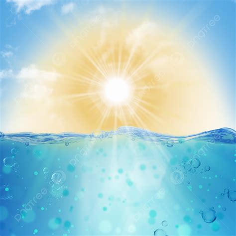 Under The Sea Png Picture Sea Water Under Sunlight Light Effect Ocean