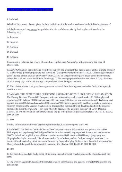 Ati Teas Practice Test Reading Questions And Answers Latest Update With