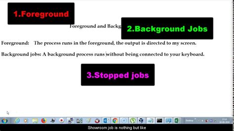 Managing Foreground And Background Processes Youtube