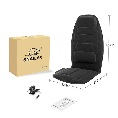 Snailax Massage Seat Cushion With Heat Extra Memory Foam Support Pad In Neck And Lumbar 10