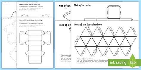 3d Shape Nets Primary Maths Resource Shapes Nets
