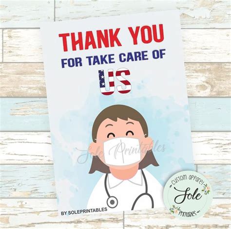 Thank You Card Thank You For Take Care Of Us Doctors Etsy Thank