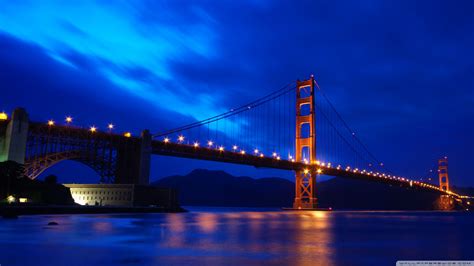 Golden Gate Bridge At Night 4k Hd Desktop Wallpaper For 4k