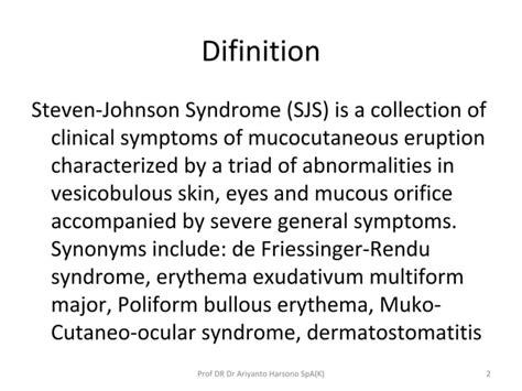 Steven Johnson Syndrome And Ten Ppt