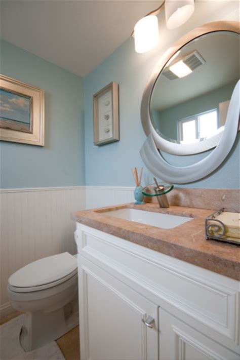 Beach Bling Powder Room Beach Style Powder Room San Diego By