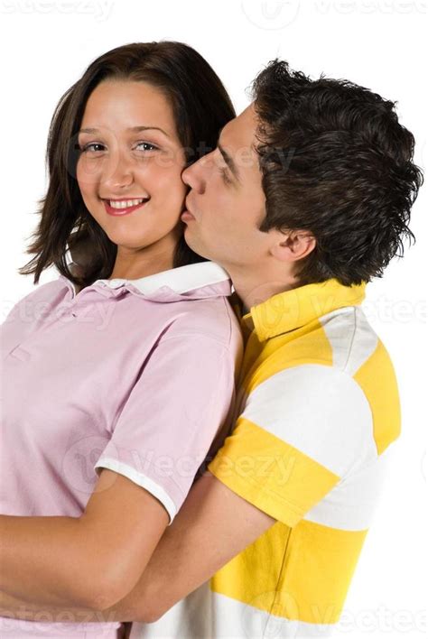 Portrait Of Young Couple Kissing 7468924 Stock Photo At Vecteezy