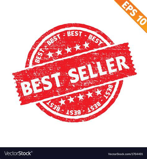 Stamp Sticker Best Seller Collection Ep Vector Image