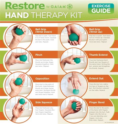 Hand Therapy Exercise Ball Kit Rubber Keep Finger Hand Forearm Strong