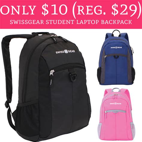 Hot Only 10 Regular 29 Swissgear Studen Laptop Backpack Free