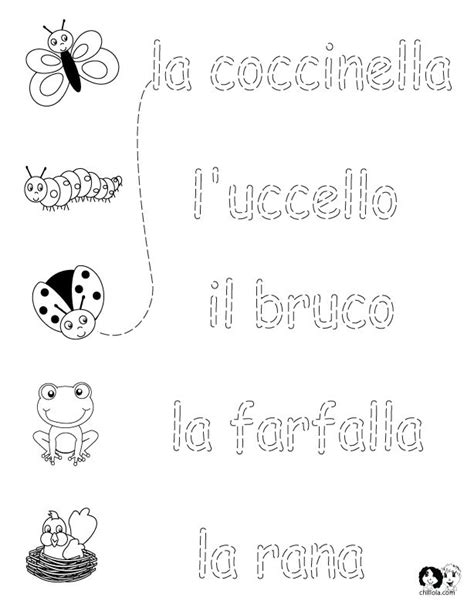 Italian Worksheets For Kids ~ Spring Printout Italian ~ Italian