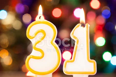 Candle Number 31 Stock Photo Royalty Free Freeimages