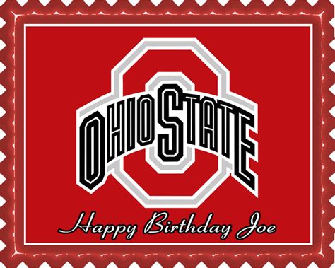 Ohio State Buckeyes Edible Birthday Cake Topper