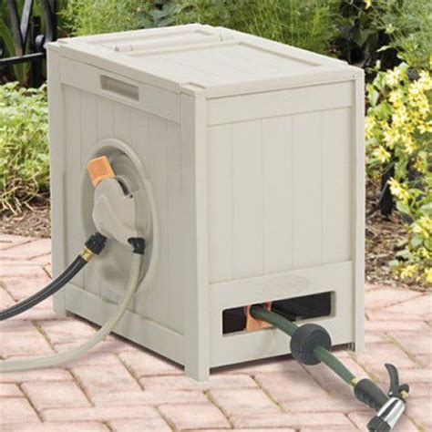 Suncast Crate Water Powered Retractable Garden Hose Reel Everything