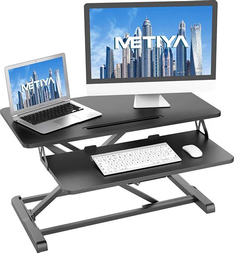 Buy Metiya Standing Desk Converter 32 Inch Stand Up Desk Height
