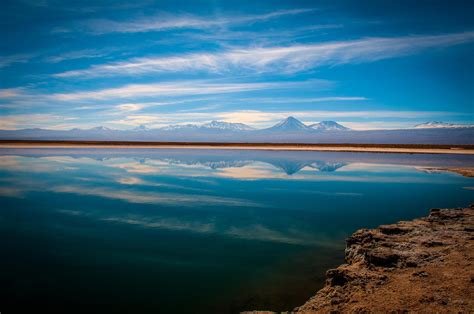 Water Chile Mountains Atacama Desert Landscape Lake Nature