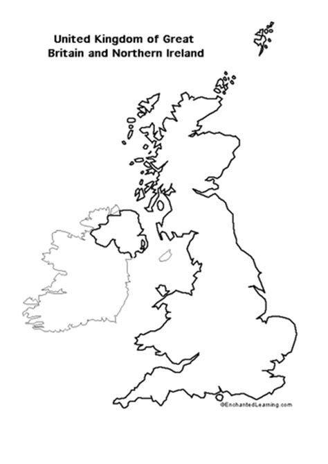 Blank Map Britain Deadrawings