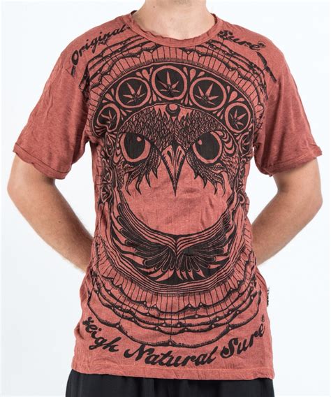 sure-design-men-s-weed-owl-t-shirt-brick-sure-design-wholesale