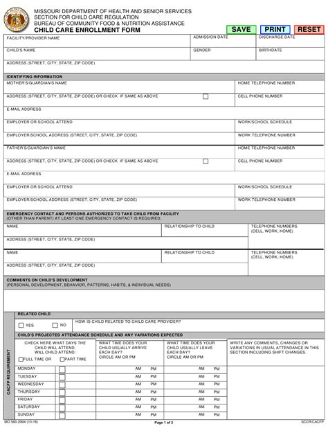 Form Mo580 2994 Download Fillable Pdf Or Fill Online Child