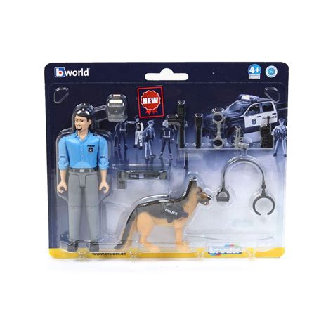 Bruder Bworld Police Officer With Dog 62150 Toys Shopgr