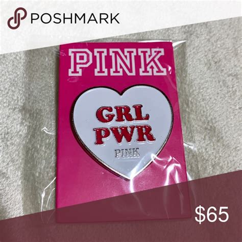 Pink Grl Pwr Extremely Rare Pin In 2021 Victoria Secret Pink Accessories Rare Pink Pink Pens