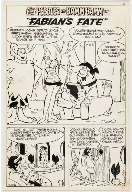 Hanna Barbera Artist Pebbles Bamm Bamm 32 Complete 6 Page Story Original Art £29900 Picclick Uk