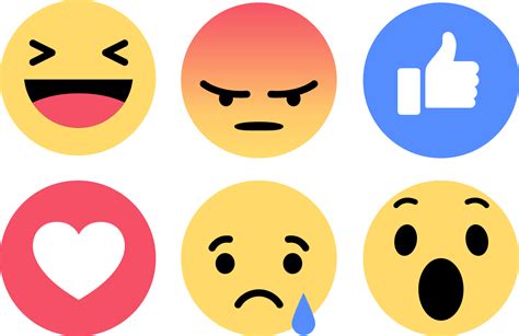 Download Emoji Facebook Vector Like Love Angry Sad Wow Smail El Fonts