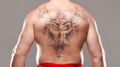 Brock Lesnar Tattoo Demon Skull Location Back Back Tattoo