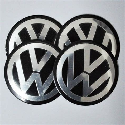 Volkswagen Vw Sticker Aluminum Size 90mm Emblem Decal Logo Set Of 4pcs