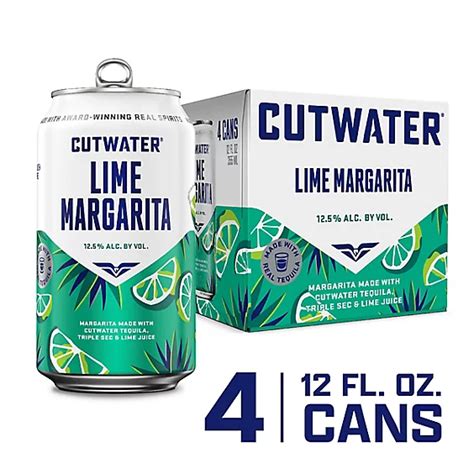 Cutwater Spirits Lime Margarita In Cans 4 12 Fl Oz Haggen