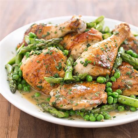 Add butter and let it melt. Skillet Chicken with Spring Vegetables Recipe - Cooking ...