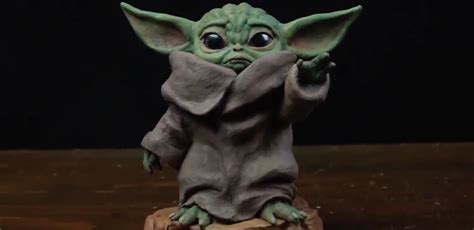 Watch It Get Made Adorable Baby Yoda Clay Sculpture Bell Of Lost Souls