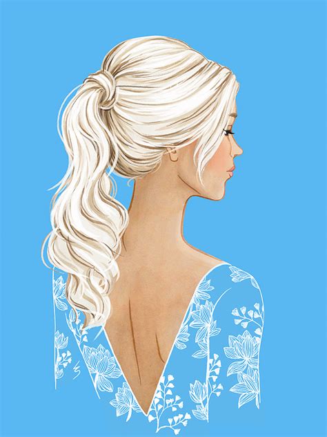 Blonde hair wigs with bangs, 613 color blonde short bob human hair wigs, long blond lace front wig for black women. Fashion Illustration by Lydia Snowden. Platinum blonde ...