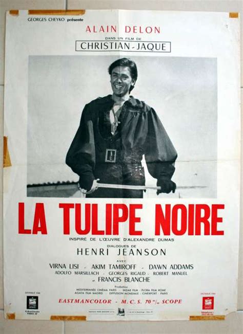 Affiche De Cinéma 60 X 80 Du Film La Tulipe Noire 1964