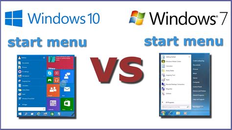 Windows 10 Vs Windows 7 Start Menu Comparison Youtube