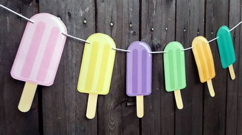 Popsicle Banner Popsicle Garland Summer Party Ice Cream Garland Ice