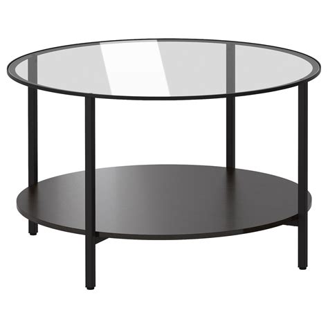 You can easily secure the glass top on your chest of drawers with the enclosed fitting. VITTSJÖ Coffee table, black-brown, glass, 29 1/2" - IKEA