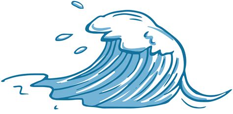 Blue Wave Hand Drawn Decal Tenstickers