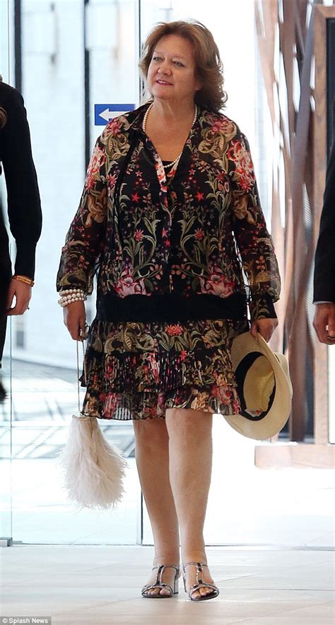 Gina Rinehart Shows Off Slimmed Down Figure At Perth Charity Lunch