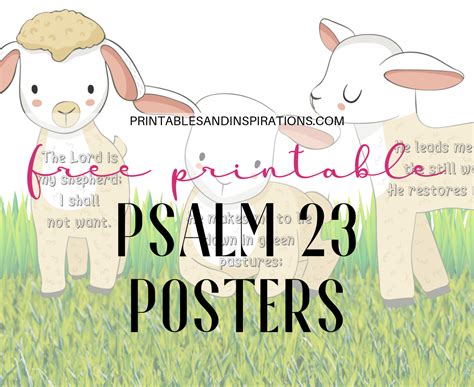 Try it free for 30 days. Free Printable Psalm 23 Poster / Banner - Printables and ...