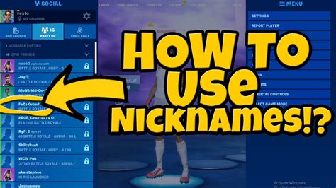 How To Use Nicknames In Fortnite Chapter 2 Youtube