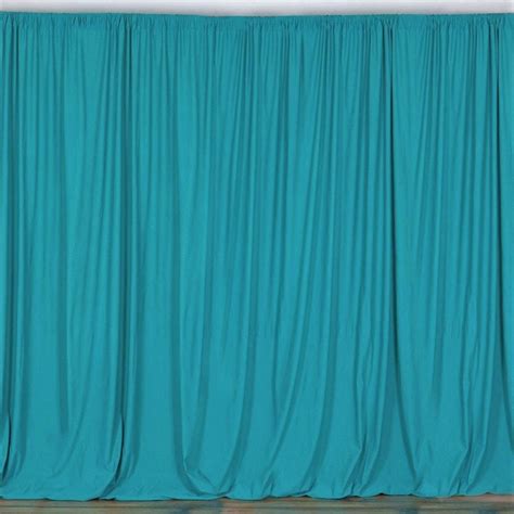 10 X 10 Ft Turquoise Curtain Polyester Backdrop Drapes Panels With
